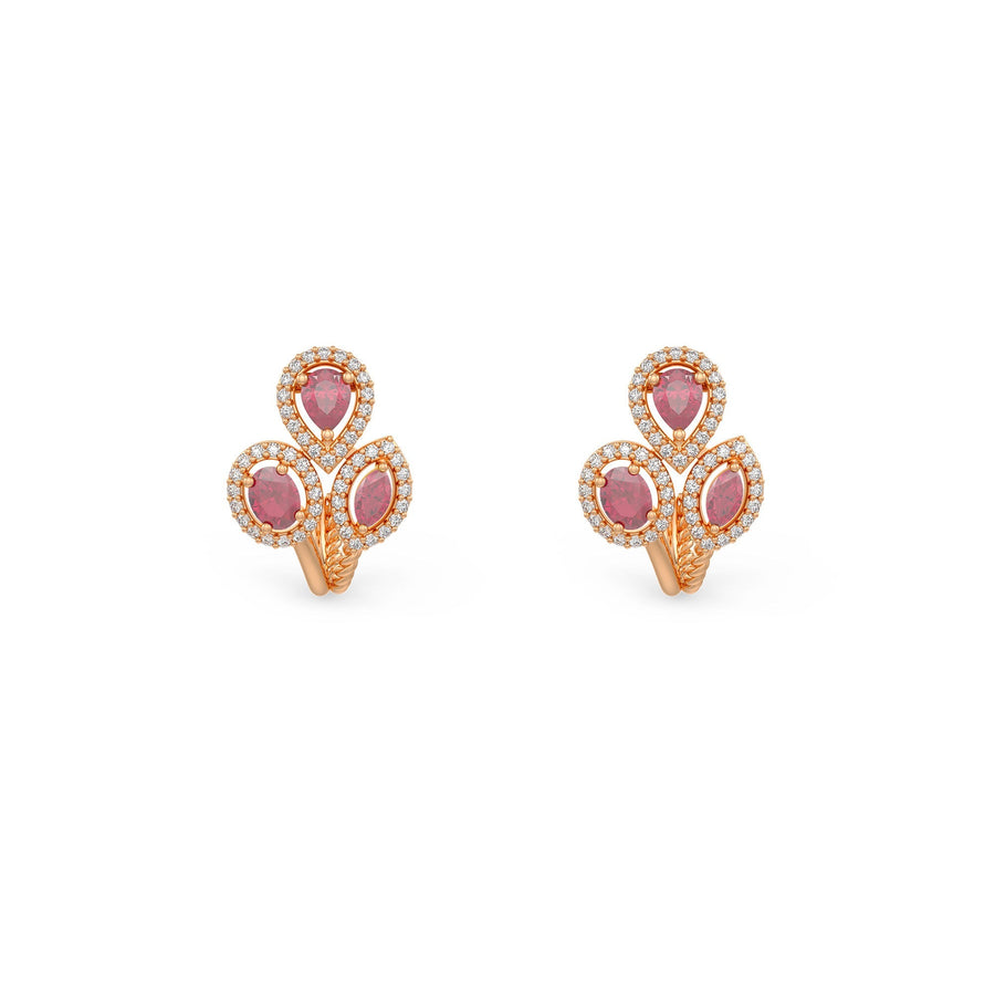 Grapevine Ruby Earrings