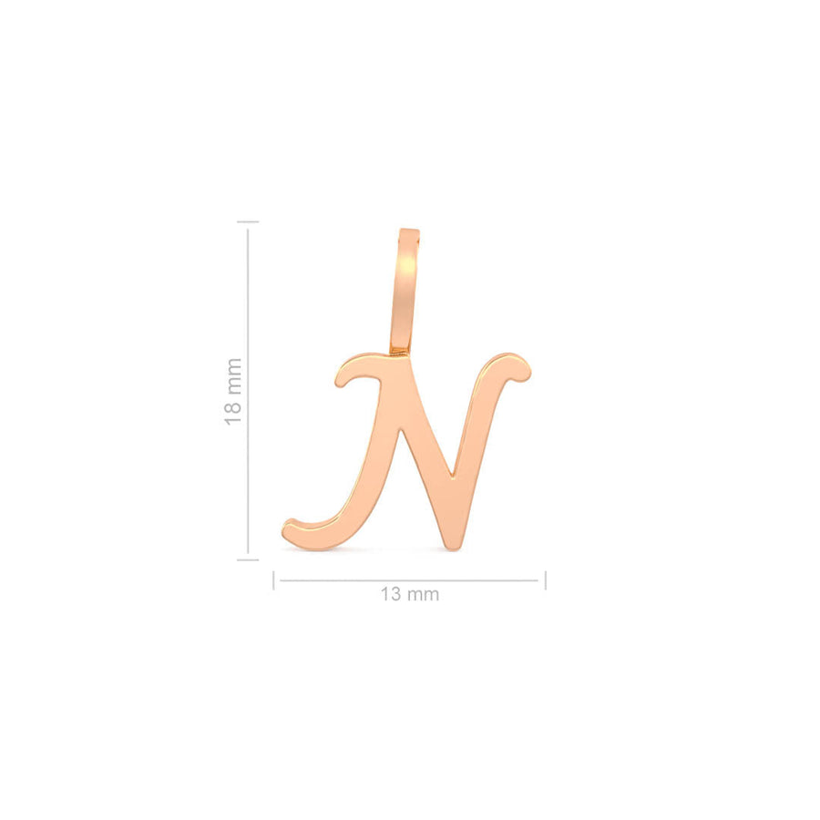 Cursive Gold Initial A