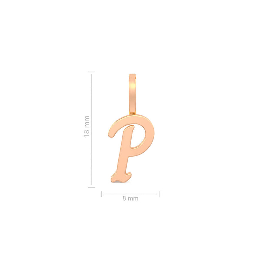 Cursive Gold Initial A