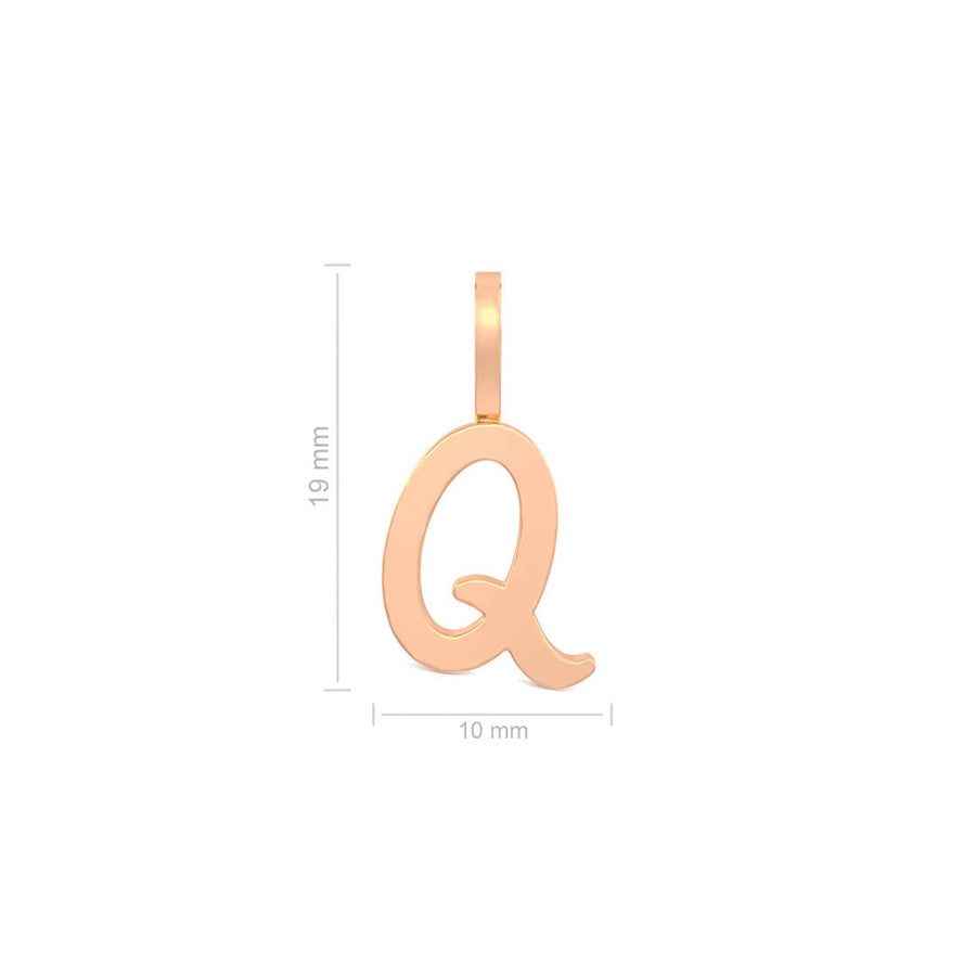 Cursive Gold Initial A