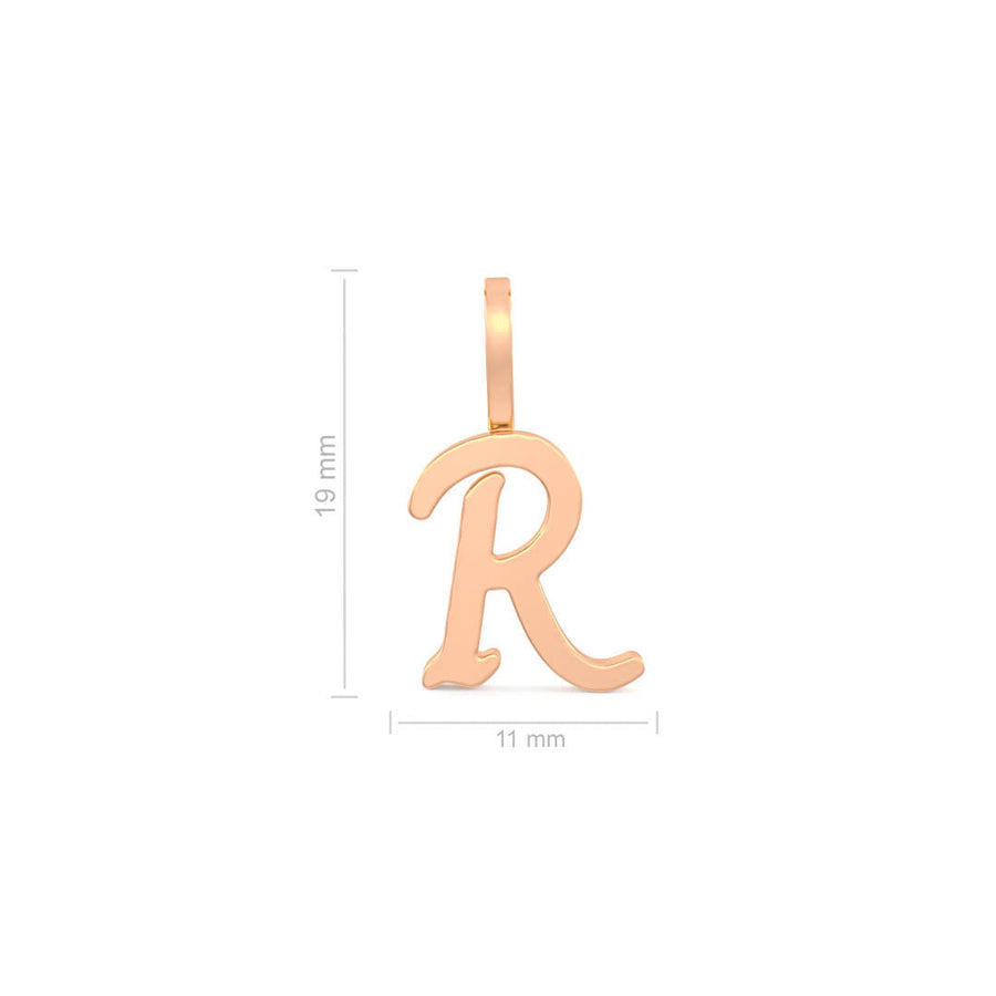 Cursive Gold Initial A