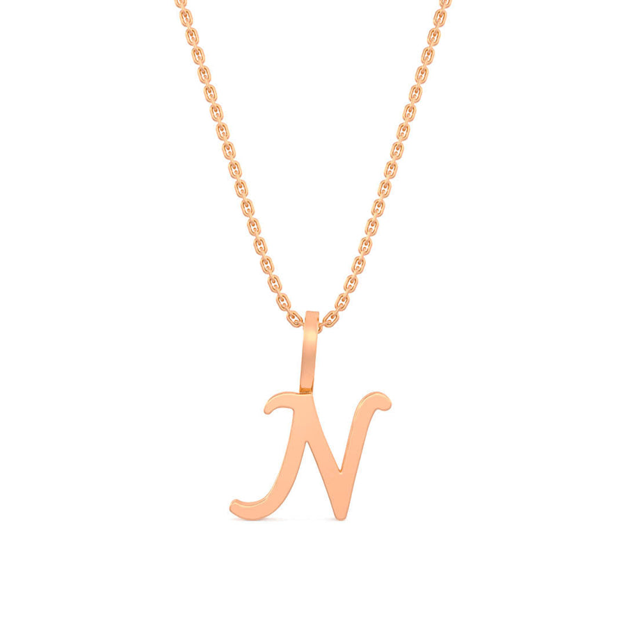 Cursive Gold Initial A