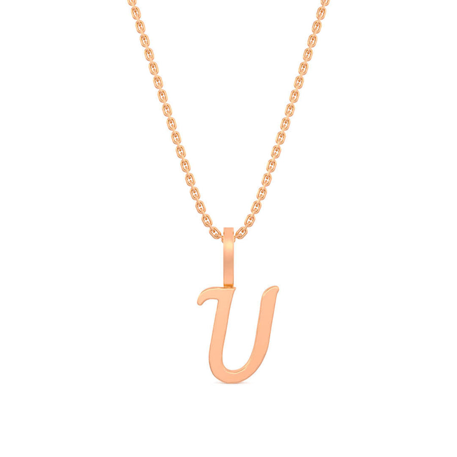 Cursive Gold Initial A