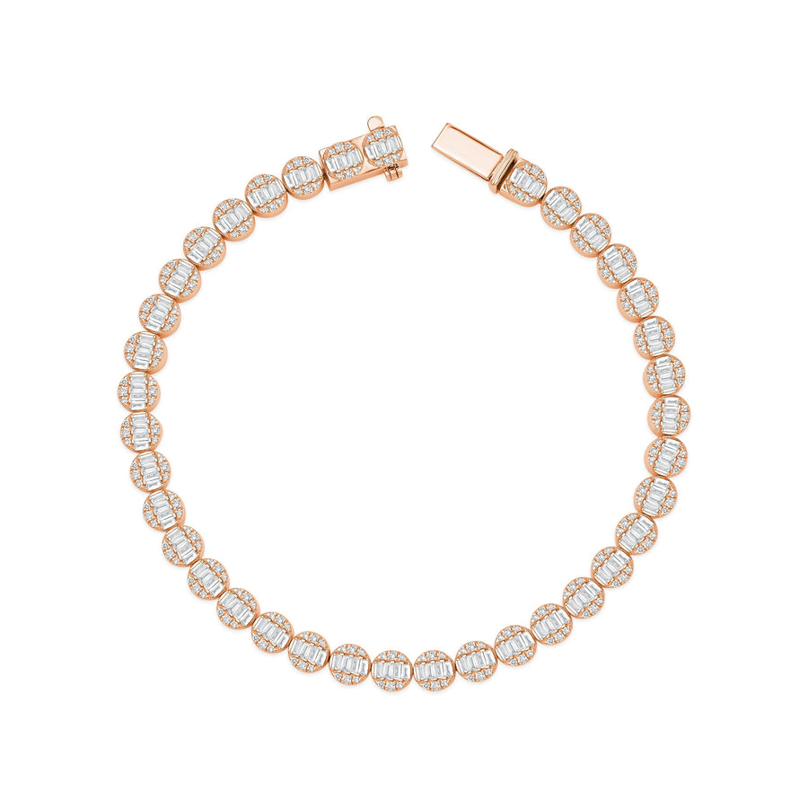 14k Rose Gold Baguette Bracelet – NYC Luxury