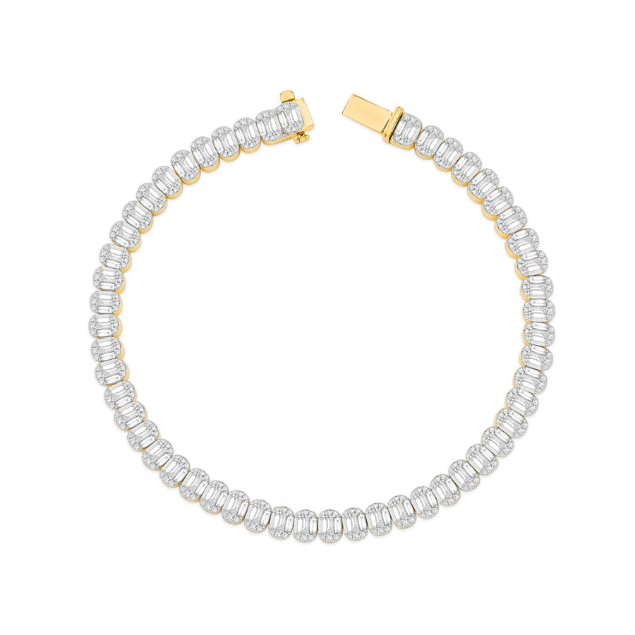 Classic Oval Baguette Bracelet