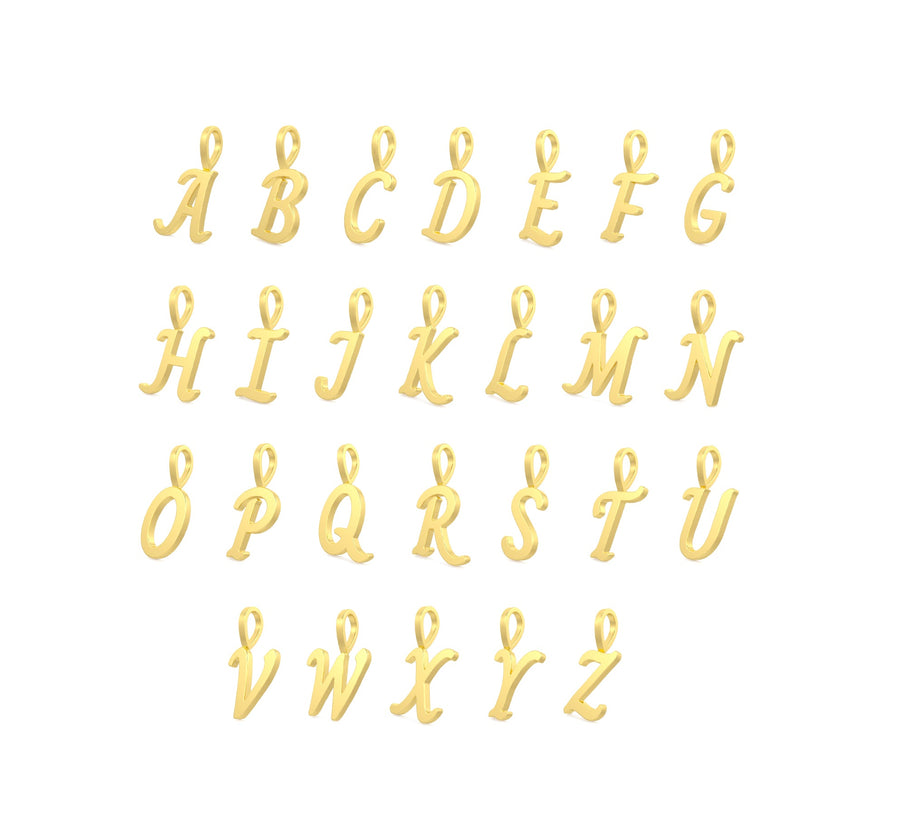 Cursive Gold Initials