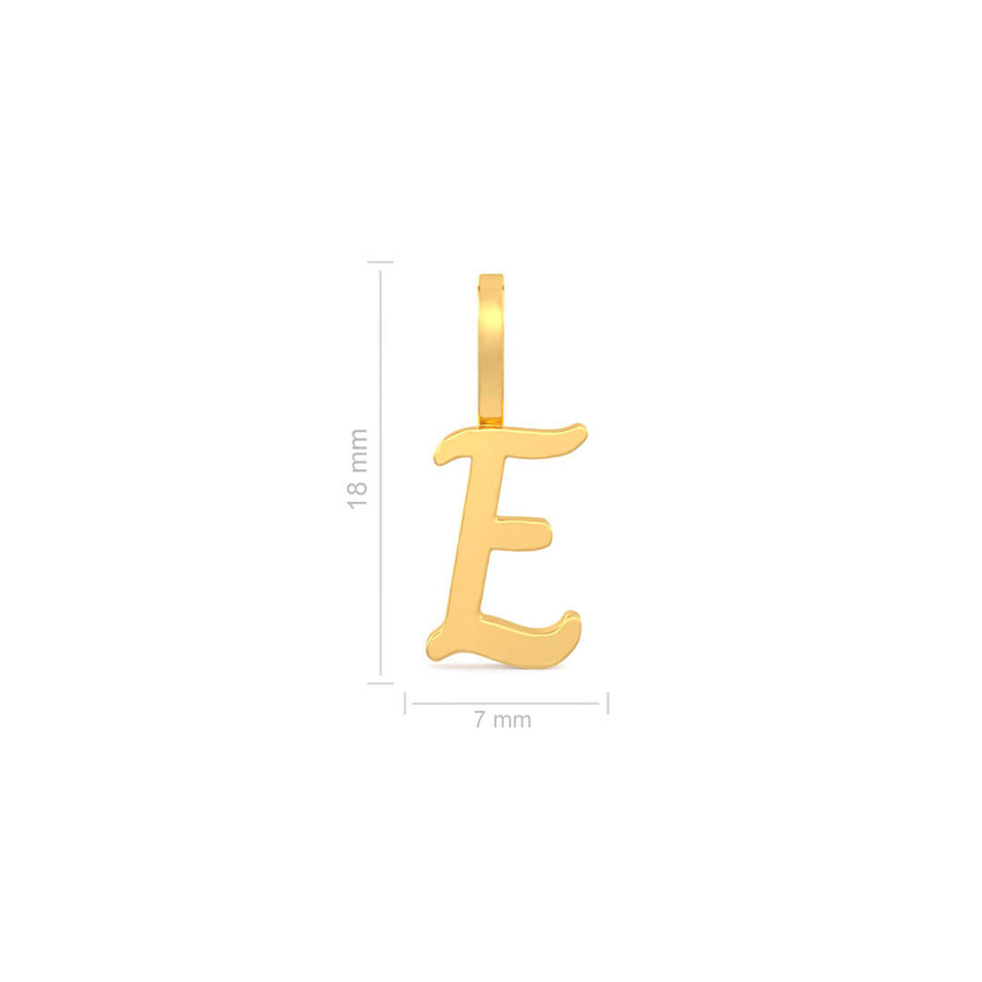 Cursive Gold Initial A