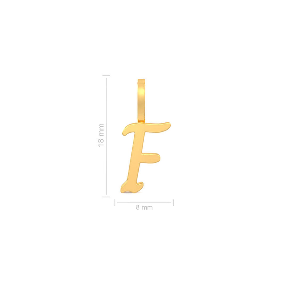 Cursive Gold Initial A