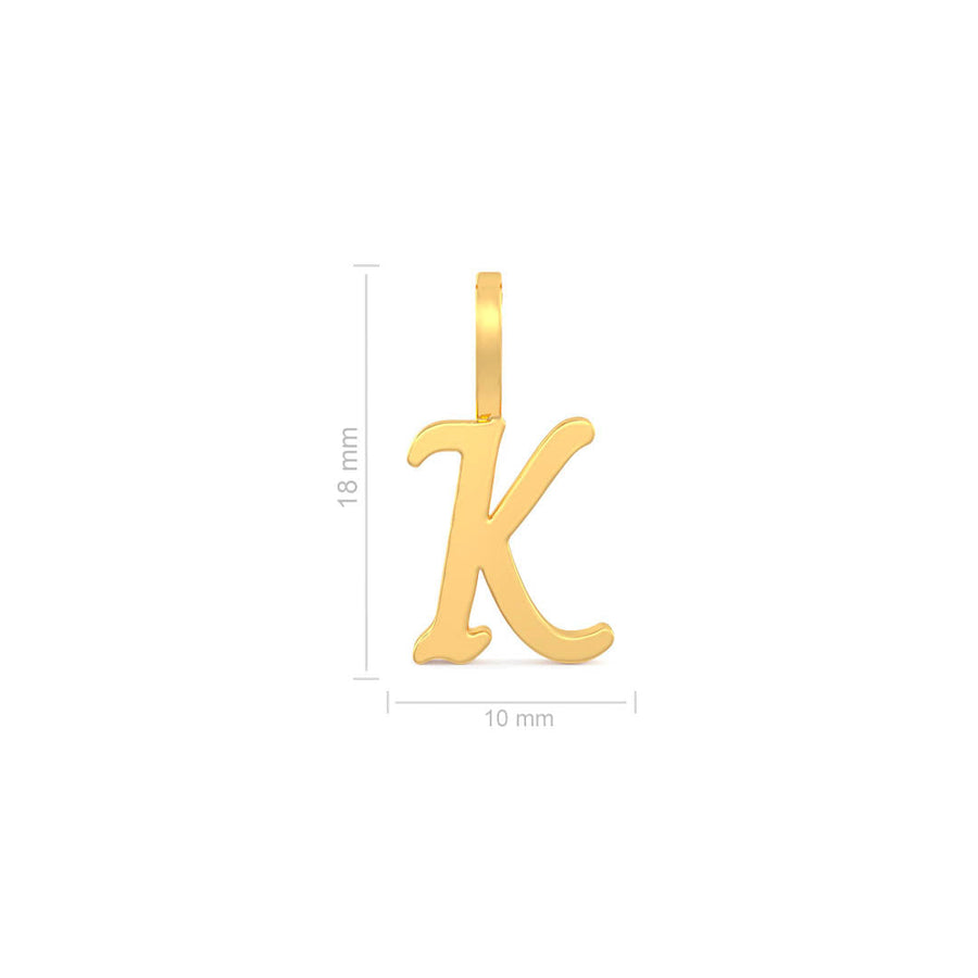 Cursive Gold Initial A