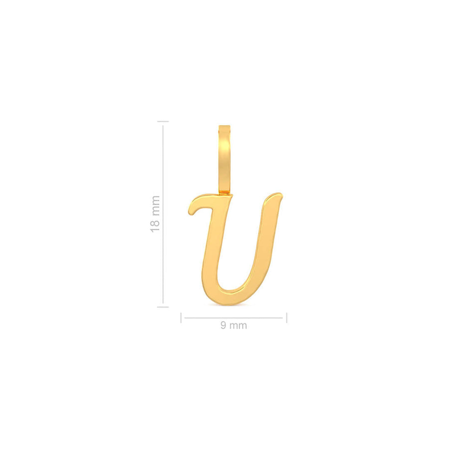 Cursive Gold Initial A