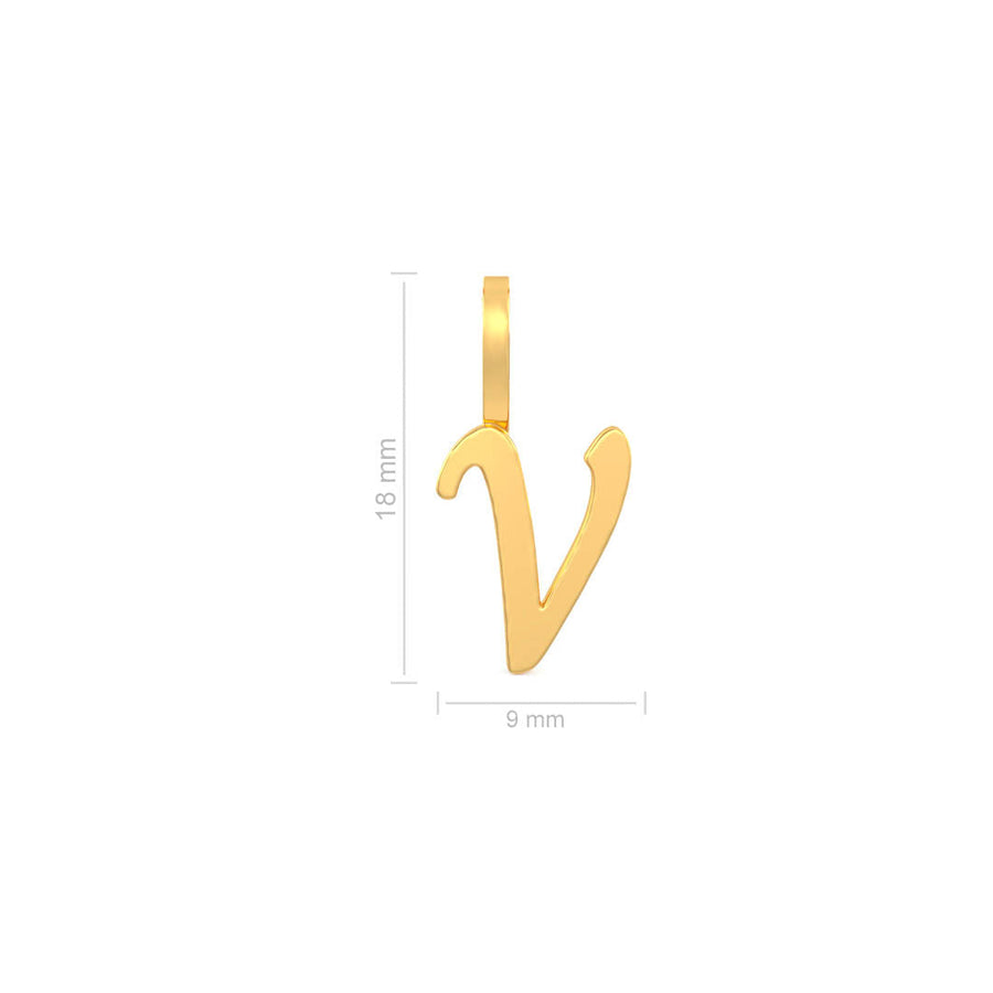 Cursive Gold Initial A