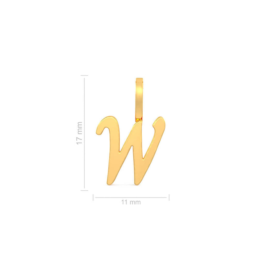 Cursive Gold Initial A