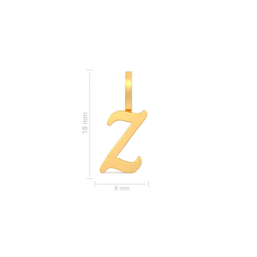 Cursive Gold Initial A